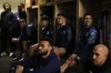 Simcoe County Rovers watch a video with messages of support from loved ones, in their locker room at BMO field, in Toronto, on Wednesday, April 24, 2024, ahead of their Canadian Championship tie against Toronto FC. Simcoe, currently playing in League1 Ontario, the third division of Canada's football system, lost 5-0 to the former Major League Soccer Champions. THE CANADIAN PRESS/Chris Young