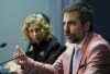 Minister of Environment and Climate Change Steven Guilbeault speaks as Inger Andersen, Executive Director, United Nations Environment Programme during a press conference during the fourth session of the Intergovernmental Negotiating Committee (INC-4) in Ottawa on Monday, April 22, 2024. Guilbeault says the world can solve its plastic problem without insisting on hard caps on plastic production. THE CANADIAN PRESS/Sean Kilpatrick