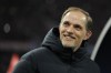 FILE - Bayern's head coach Thomas Tuchel smiles prior the start of the Champions League quarter final second leg soccer match between Bayern Munich and Arsenal at the Allianz Arena in Munich, Germany, Wednesday, April 17, 2024. Bayern Munich coach Thomas Tuchel says Jamal Musiala is unable to play against Eintracht Frankfurt in the Bundesliga on Saturday, April 27, 2024, and that the Germany forward faces a race against time to be fit for Real Madrid in the Champions League. (AP Photo/Matthias Schrader, File)