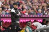 Bayern's head coach Thomas Tuchel observes during the German Bundesliga soccer match between Bayern Munich and Eintracht Frankfurt, at the Allianz Arena in Munich, Germany, Saturday, April 27, 2024. (AP Photo/Matthias Schrader)