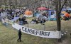Pro-Palestinian student activists in Montreal have set up camp on the grounds of McGill University, following a wave of similar protests on campuses across the United States. Pro-Palestinian demonstrators at an encampment at McGill University in Montreal, Saturday, April 27, 2024. THE CANADIAN PRESS/Graham Hughes