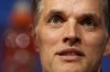 Bayern head coach Thomas Tuchel listens to questions during a news conference in Munich, Germany, Monday, April 29, 2024, ahead of the Champions League semi final first leg soccer match between FC Bayern Munich and Real Madrid. (AP Photo/Matthias Schrader)