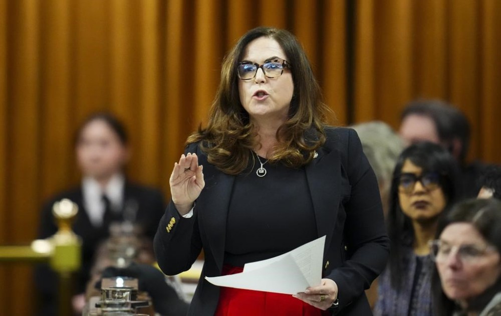 Federal Addictions Minister Ya'ara Saks rises during question period in the House of Commons on Parliament Hill in Ottawa on Monday, April 29, 2024. THE CANADIAN PRESS/Sean Kilpatrick