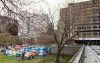 An encampment set up by pro-Palestinian student activists is seen on McGill University campus in Montreal, Monday, April 29, 2024. Pro-Palestinian students have set up protest camps at McGill and other Canadian universities, following on the wave of action seen at U.S. campuses.THE CANADIAN PRESS/Christinne Muschi