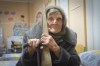 In this photo provided by the Ukrainian National Police of Donetsk region, 98-year-old Lidia Lomikovska sits in a shelter after she escaped Russian-occupied territory in the Donetsk region, Ukraine, April 26, 2024. Lomikovska left the frontline town of Ocheretyne last week by walking almost 10 km (6 miles) alone, after Russian troops entered it and fighting intensified. (Ukrainian National Police of Donetsk region via AP)