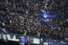 Fans cheer prior the start of the Europa League semifinal first leg soccer match between Olympique de Marseille and Atalanta at the Velodrome stadium in Marseille, France, Thursday, May 2, 2024. (AP Photo/Daniel Cole)