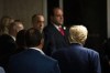 Former President Donald Trump walks away after talking to reporters outside the Manhattan Criminal Court, Friday, May, 3, 2024, in New York. (Doug Mills/The New York Times via AP, Pool)