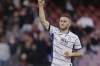 Atalanta's Teun Koopmeiners celebrates after scoring his side's second goal during the Serie A soccer match between Salernitana and Atalanta at the Stadio Arechi in Salerno, Italy, Monday, May 6, 2024. (Alessandro Garofalo/LaPresse via AP)