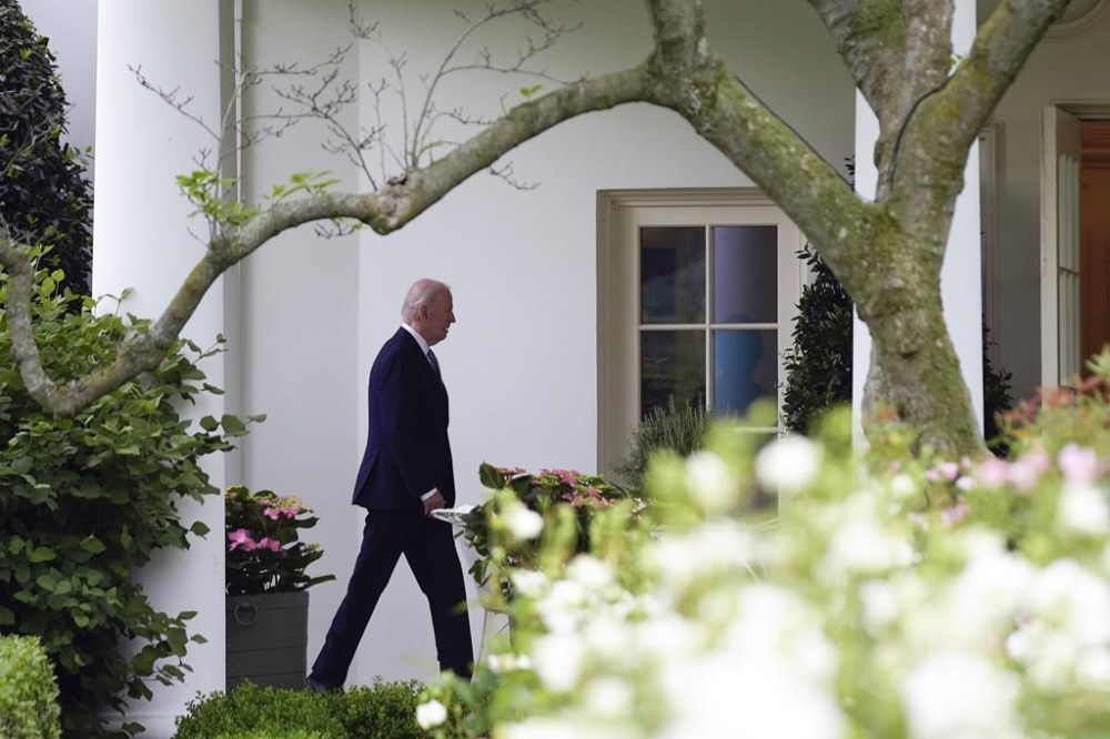 President Joe Biden arrives at the White House, Monday, May 6, 2024 in Washington, from a weekend trip to his Delaware home. (AP Photo/Evan Vucci)