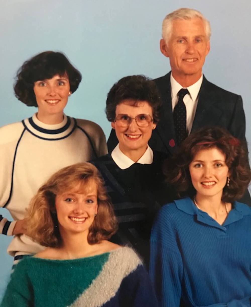 SUPPLIED
Harvelyn with her husband Fraser and three daughters, Lisa, Pam and Catherine