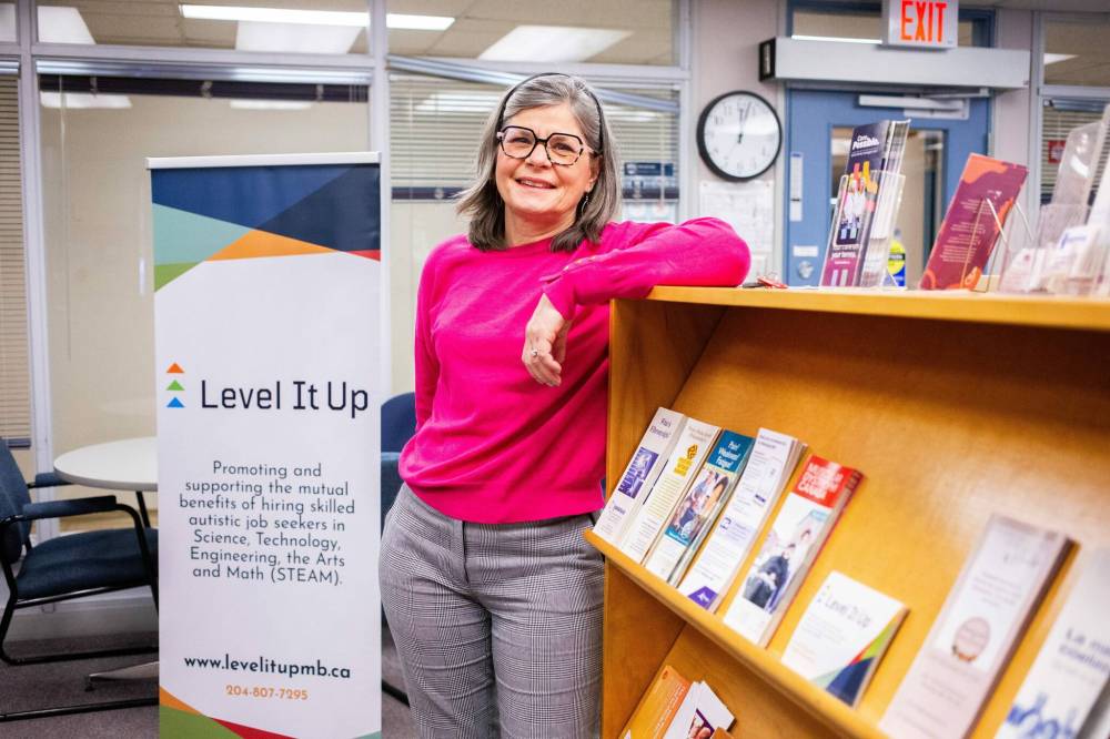 Level It Up executive director Anne Kresta found there was a gap in the system when someone on the spectrum with an advanced education was seeking employment. (Mikaela MacKenzie / Free Press)