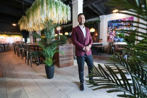 Ruth Bonneville / Free Press BIZ  Commonwealth Kitchen Business portrait of Nikola Maharajh, co-owner of Commonwealth Kitchen & Bar on Main Street.