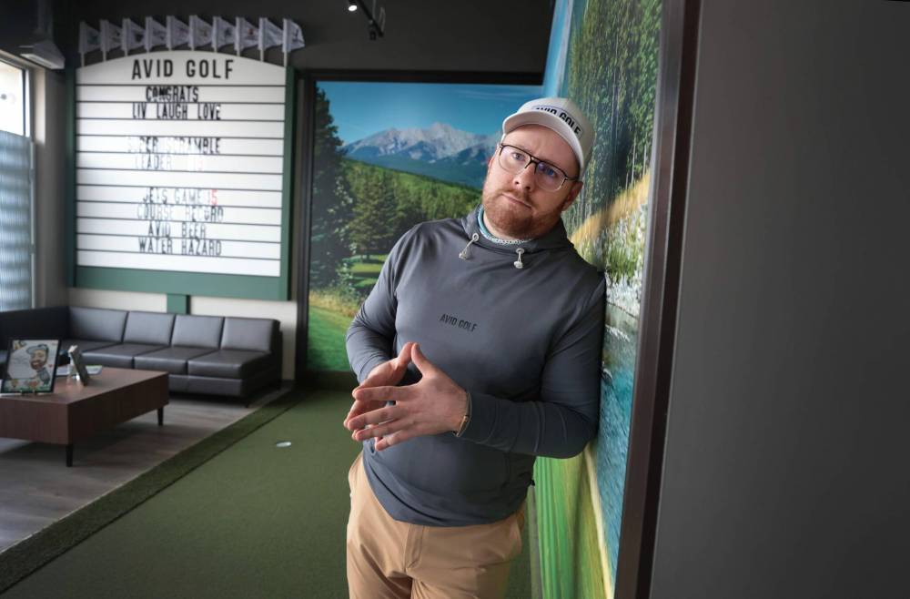 Ruth Bonneville / Free Press
Luc Bohunicky, founder of Avid Golf Bar and Lounge in Winnipeg, is relishing his role as sole proprietor. He says a key question entrepreneurs should ask about bringing on a partner is whether they need one at all: ‘You have to understand, when you’re taking someone’s money, when there are strings attached, to me that creates as much of a liability as an opportunity.’