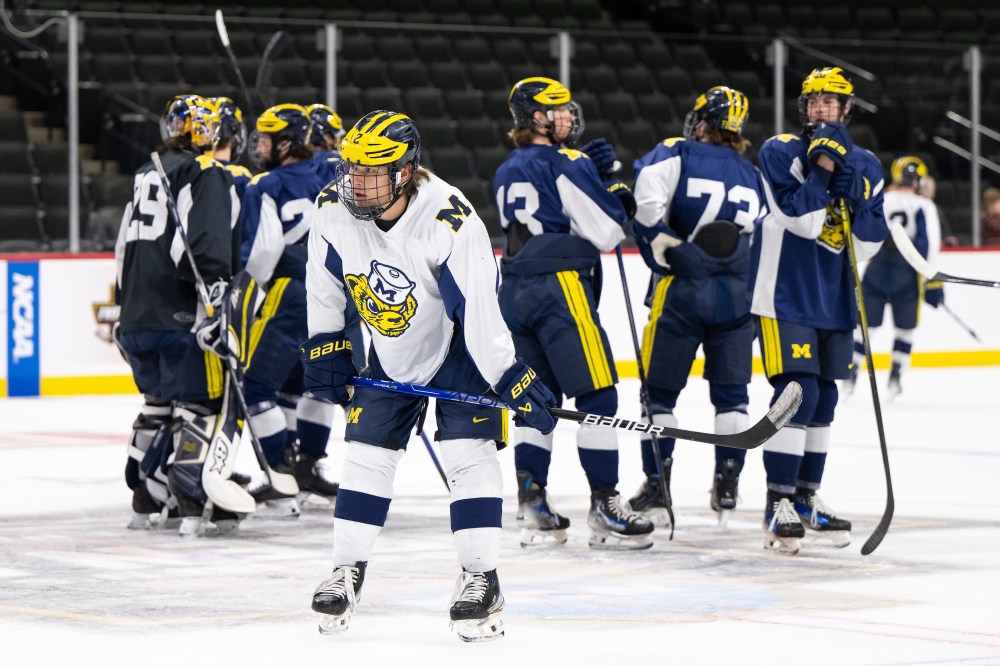 Michigan Photographer
Rutger McGroarty has been one of U.S. college hockey’s more prolific players this year with 16 goals and 36 assists in 35 games with the Michigan Wolverines.