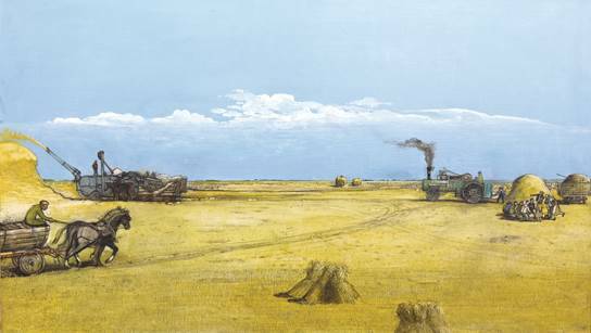Negrich Family
Threshing Outfit by William Kurelek