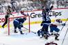 Fred Greenslade / THE CANADIAN PRESS
                                The Colorado Avalanche players celebrate after Zach Parise’s secon-period goal Tuesday night at Canada Life Centre.