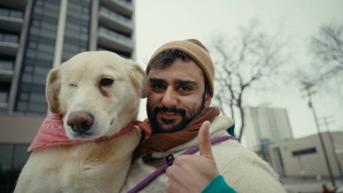 SUPPLIED
                                The one-eyed Labrador retriever mix arrived following the death of Bawa&rsquo;s father.