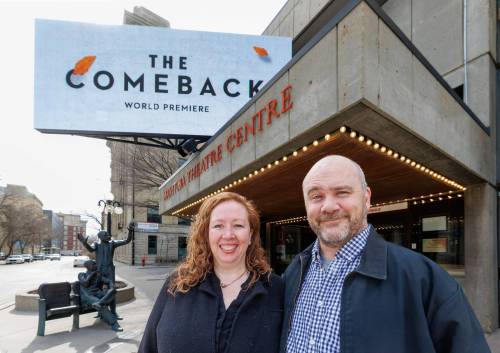 MIKE DEAL / FREE PRESS
                                Trish Cooper (left) and Sam Vint used personal experiences while writing The Comeback.