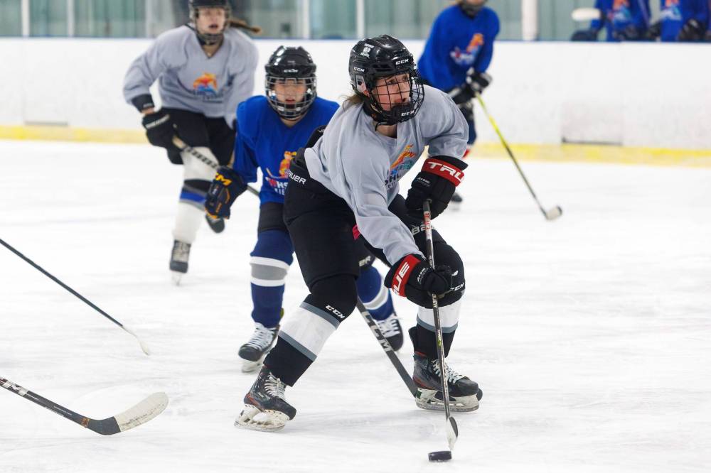 Collège Jeanne-Sauvé student Addi Nohlgren is excited about having the opportunity to showcase her on-ice talents. (Mike Deal / Free Press)