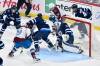 Fred Greenslade / The Canadian Press
                                Jets goaltender Connor Hellebuyck makes a save on Colorado’s Ross Colton on Tuesday during first-period action.