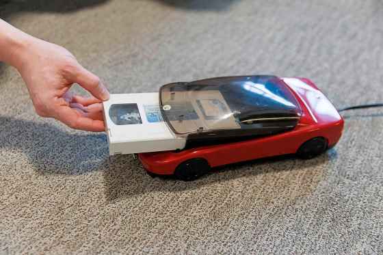 Check out this blast from the past: a car-shaped device that does nothing but rewind VHS tapes. Dave Sanderson brings us back in time later this week with a visit to Big D's Video Rental. (Mike Deal / Free Press)
