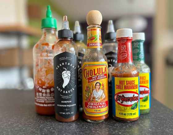 Some of the hot sauces that reside in my fridge door. (Ben Sigurdson / Free Press)