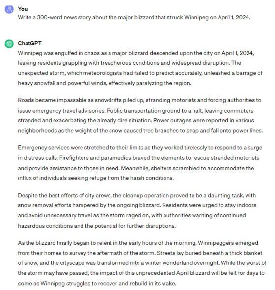 Where were you during the Great Blizzard of April Fools?