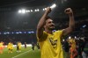 Dortmund's Mats Hummels celebrates after the Champions League semifinal second leg soccer match between Paris Saint-Germain and Borussia Dortmund at the Parc des Princes stadium in Paris, France, Tuesday, May 7, 2024. (AP Photo/Christophe Ena)