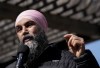 NDP Leader Jagmeet Singh speaks during a press conference in Toronto on Monday, April 1, 2024. Singh is slamming the federal Liberals for handing out nearly $26 million to Costco and Loblaws for energy-efficient appliances in recent years.THE CANADIAN PRESS/Nathan Denette