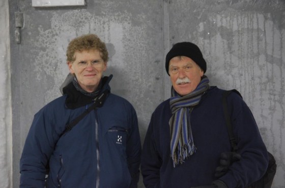 Cary Fowler, left, and Geoffrey Hawtin in 2014 at the Svalbard Global Seed Vault in Norway. (World Food Prize Foundation via The Associated Press)