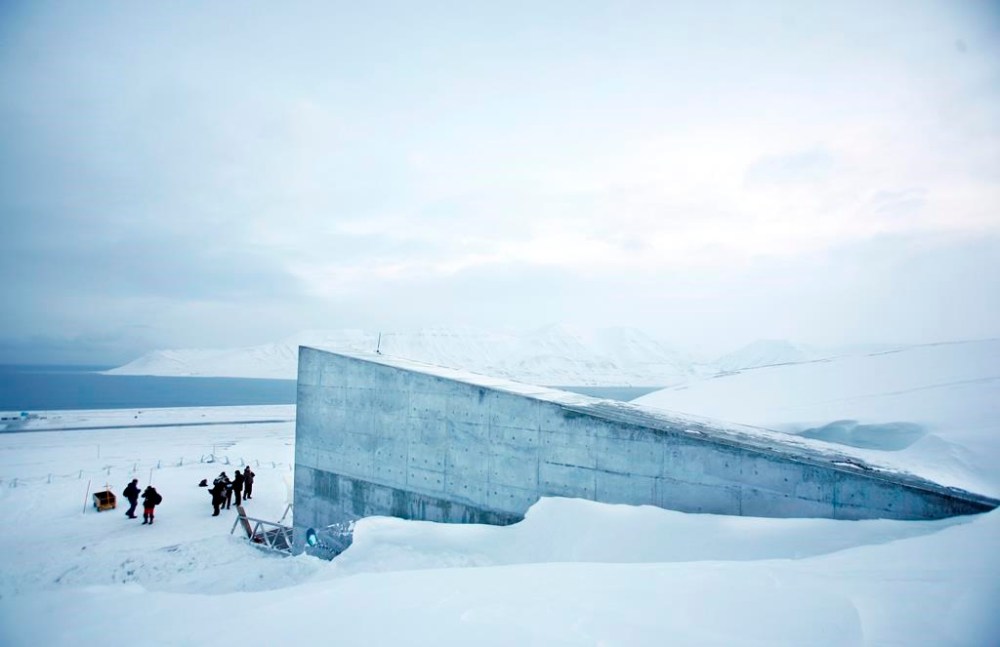 FILE - The Svalbard Global Seed Vault is seen in Longyearbyen, Svalbard, Norway, Monday Feb. 25, 2008. Two men who were instrumental in the “craziest idea anyone ever had” of creating a global seed vault designed to safeguard the world's agricultural diversity will be honored as the 2024 World Food Prize laureates, officials announced Thursday, May 9, 2024, in Washington. (AP Photo/John McConnico, File)