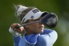 Nelly Korda hits off the 12th tee during the first round of the LPGA Cognizant Founders Cup golf tournament, Thursday, May 9, 2024, in Clifton, N.J. (AP Photo/Seth Wenig)