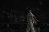 Chicago White Sox pitcher Michael Kopech begins to celebrate as the stadium lights flash after the team's 3-2 win over the Cleveland Guardians in a baseball game Thursday, May 9, 2024, in Chicago. (AP Photo/Charles Rex Arbogast)