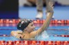Summer McIntosh of Canada celebrates after winning the women's 400m medley final at the World Swimming Championships in Fukuoka, Japan, Sunday, July 30, 2023. THE CANADIAN PRESS/AP-Eugene Hoshiko
