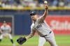 New York Yankees starting pitcher Nestor Cortes delivers to the Tampa Bay Rays during the first inning of a baseball game Saturday, May 11, 2024, in St. Petersburg, Fla. (AP Photo/Chris O'Meara)