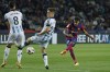 Barcelona's Raphinha shoots on goal during a Spanish La Liga soccer match between Barcelona and Real Sociedad at the Olimpic Lluis Companys stadium in Barcelona, Spain, Monday, May 13, 2024. (AP Photo/Joan Monfort)