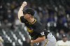 Pittsburgh Pirates pitcher Mitch Keller throws during the first inning of a baseball game against the Milwaukee Brewers Monday, May 13, 2024, in Milwaukee. (AP Photo/Morry Gash)