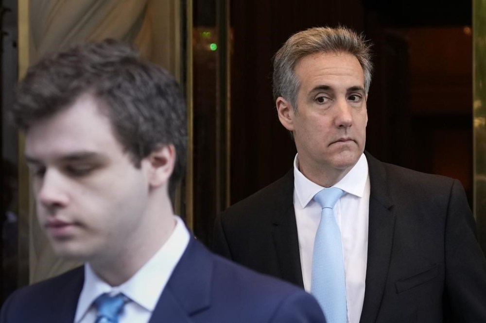 Michael Cohen leaves his apartment building in New York, Tuesday, May 14, 2024. Cohen, former President Donald Trump’s fixer-turned-foe is returning to the witness stand for a bruising round of questioning from the former president’s lawyers. (AP Photo/Seth Wenig)