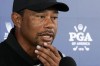 Tiger Woods speaks during a news conference at the PGA Championship golf tournament at the Valhalla Golf Club, Tuesday, May 14, 2024, in Louisville, Ky. (AP Photo/Sue Ogrocki)