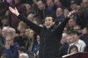 Aston Villa's head coach Unai Emery reacts during the English Premier League soccer match between Aston Villa and Liverpool at the Villa Park stadium in Birmingham, England, Monday, May 13, 2024. (AP Photo/Rui Vieira)