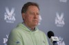 Seth Waugh speaks during a news conference at the PGA Championship golf tournament at the Valhalla Golf Club, Wednesday, May 15, 2024, in Louisville, Ky. (AP Photo/Jeff Roberson)