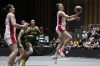 The Canadian women's 3x3 basketball team went undefeated Thursday as play opened at an Olympic qualifying tournament. Canada's Paige Crozon aims to score against against of Australia during a women's 3x3 basketball final of FIBA Universality Olympic Qualifying Tournament, in Utsunomiya, Japan, Sunday, May 5, 2024. THE CANADIAN PRESS/AP-Shuji Kajiyama