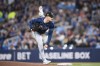 Tampa Bay Rays starting pitcher Tyler Alexander (14) throws the ball during first inning MLB baseball action against the Toronto Blue Jays in Toronto, Friday, May 17, 2024. THE CANADIAN PRESS/Chris Katsarov