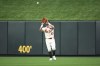 St. Louis Cardinals center fielder Michael Siani catches a fly ball hit by Boston Red Sox's Ceddanne Rafaela during the third inning of a baseball game, Saturday, May 18, 2024, in St. Louis. (AP Photo/Joe Puetz)