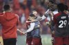 Toronto FC forward Federico Bernardeschi (10) and Toronto FC forward Lorenzo Insigne (24) celebrate with teammates after Toronto FC defeated CF Montreal in MLS soccer action in Toronto, Saturday, May 18, 2024. THE CANADIAN PRESS/Chris Katsarov