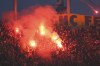 Galatasaray fans cheer during a Turkish Super Lig soccer match between Galatasaray and Fenerbahce in Istanbul, Turkey, Sunday, May 19, 2024. (AP Photo)