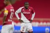FILE - Monaco's Mohamed Camara reacts during the French League One soccer match between AS Monaco and FC Metz, at the Stade Louis II in Monaco, Sunday, Oct. 22, 2023. French Sports Minister Amélie Oudéa-Castéra calls for sanctions against AS Monaco's Mohamed Camara after he covers the anti-homophobia logo on his jersey during the final Ligue 1 game Sunday. This incident marks the fourth consecutive year of controversy over the league's anti- discrimination efforts involving rainbow-colored symbols on jerseys. (AP Photo/Daniel Cole, File)