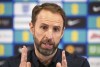 England manager Gareth Southgate speaks during a press conference at St George's Park, Burton upon Trent after England's training squad was announced ahead of Euro 2024 soccer tournament, Tuesday May 21, 2024. (Martin Rickett/PA via AP)