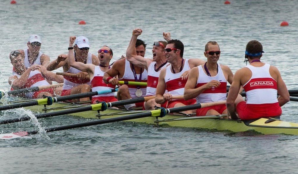 Canada came agonizingly close to adding to its Paris-bound rowing team in Tuesday's last-chance qualifier, but will have just two boats entered in Olympic rowing. Canada's men's eight rowing team celebrates its silver medal at Eton Dorney during the 2012 Summer Olympics in Dorney, England on Wednesday, Aug. 1, 2012. THE CANADIAN PRESS/Sean Kilpatrick