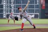 Los Angeles Angels starting pitcher Tyler Anderson throws against the Houston Astros during the first inning of a baseball game Wednesday, May 22, 2024, in Houston. (AP Photo/Michael Wyke)
